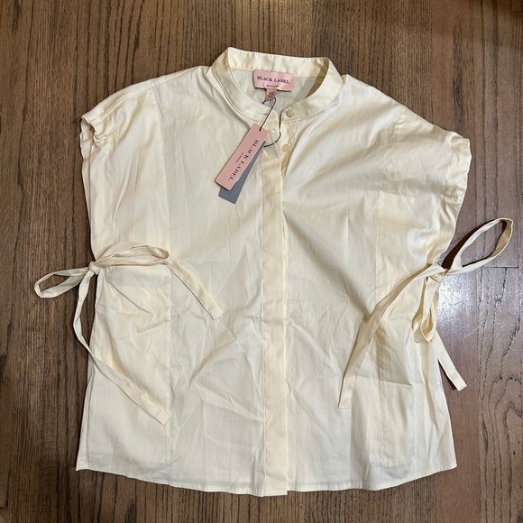 NEW Chico's Black Label Pretty Poplin Neutral Blouse-Size XS-Cream - Picture 5 of 9